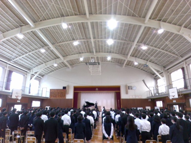 年度初めての校歌