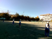 テニス部　練習中