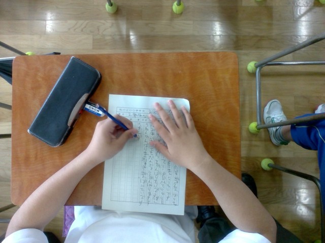 1時間目、作文