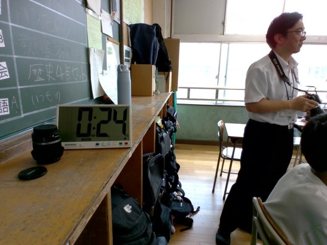 ２年５組はタイムを測っていました・・・。