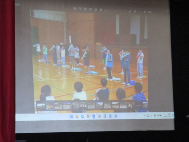 １年生はじめての音楽朝会