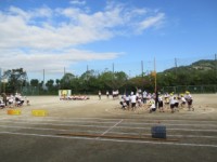 全校玉入れ練習