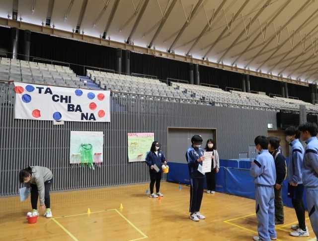 橘中の出し物 バスケットボール